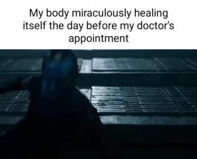 Now he thinks I'm faking it...