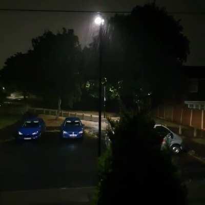 It suddenly started raining hard and I got excited