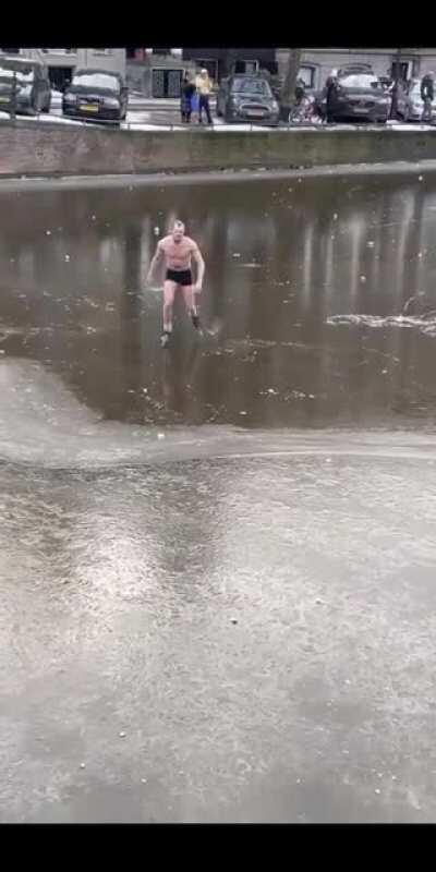 How stupid must you be to skate on thin ice