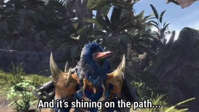 What it looks like when a Master Rank comes to help a newbie hunter