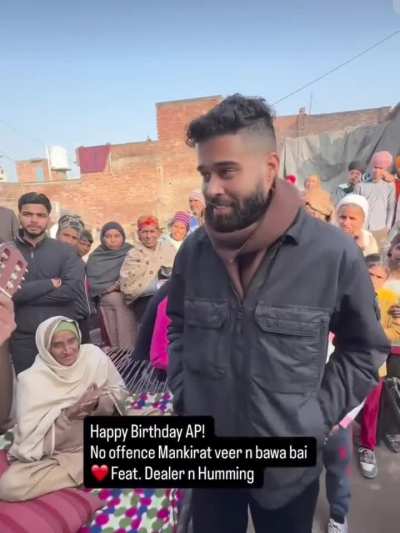 Ap dhillon doing fun in pind 😂 😂