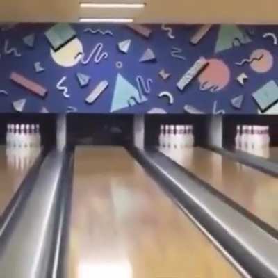 The bowling robot is drunk again, he must be having problems at home.