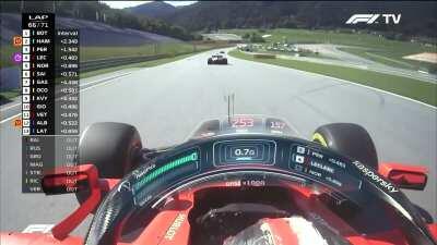 Leclerc on Perez - Lap 66/71