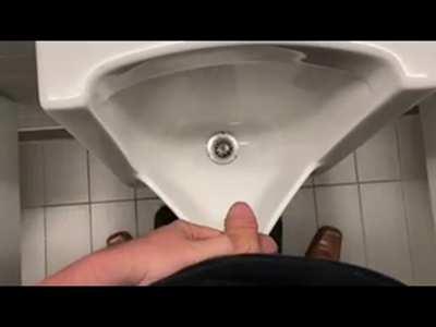 Whipping it out early in the restroom at work