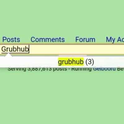 Out of all things, why jack off to GrubHub???