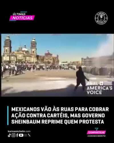 O povo mexicano vai as ruas cobrar ação do governo contra os cartéis e são reprimidos pelas forças de segurança enviadas pelo próprio governo