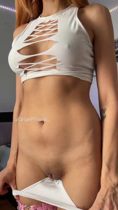 The proper way of greeting you is with my pussy out