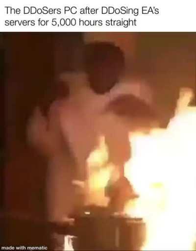 His CPU is literal liquid right now