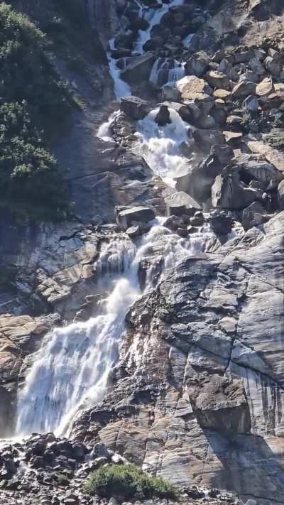 Alaska glacier waterfall