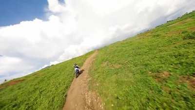 Filming some riders while they practice.