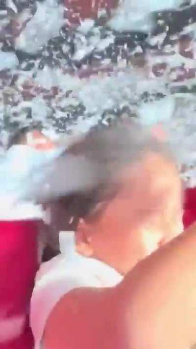 Drowning in Beyonce's concert confetti.