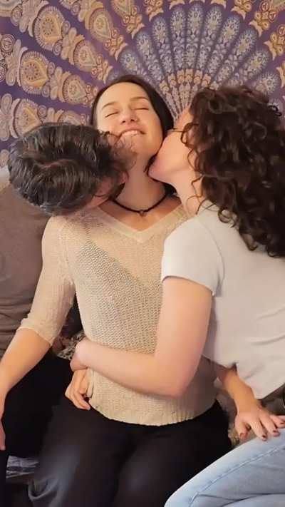 Josie & Karmann met Flora on a porn set and haven't stopped having HOT threesomes since!