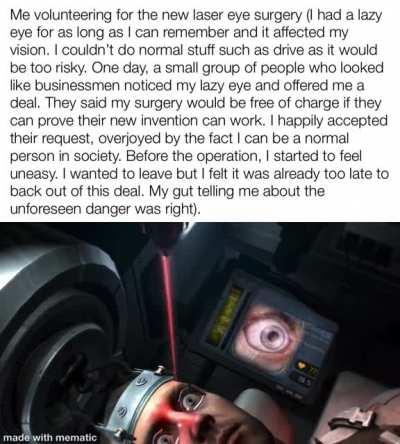 Stick a needle in your eye