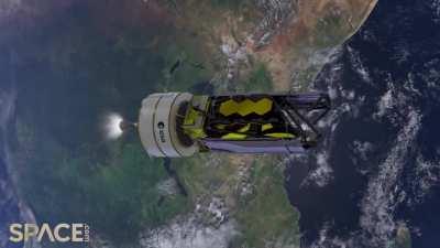 Animated launch of the Webb Telescope