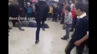 He really did get hit by a smooth criminal.