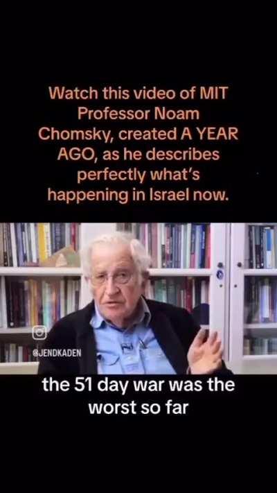 Naom Chomsky on the Israeli tactic of 