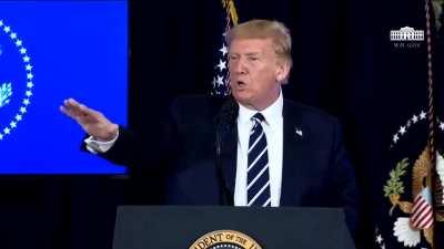 Trump: “It’s also a peaceful protest” 😂