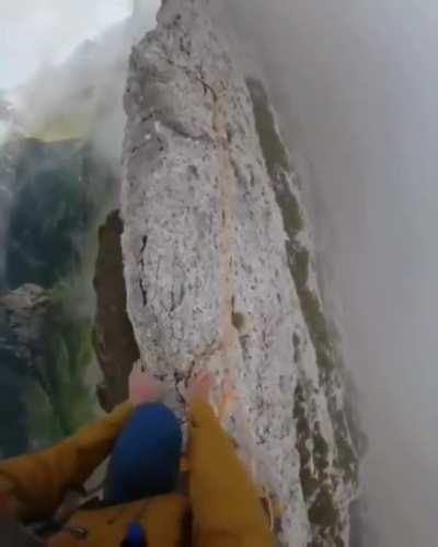 Difference in weather between two sides of the mountain.