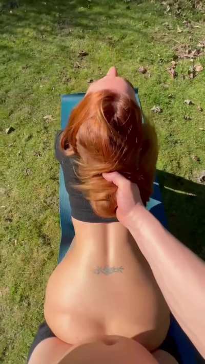 When the park yoga session got a bit carried away