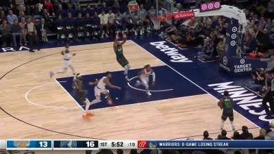 [Highlight] Anthony Edwards comes out of nowhere for the putback slam!