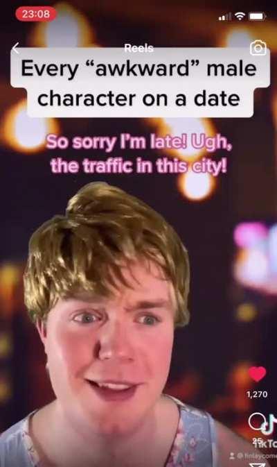 Classic awkward rom com date