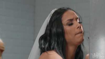 Brittney Kade fucks a bride in the ladies room
