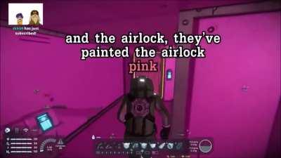 At least we know who painted the entire spaceship pink in the recent Random Space Engineers bullshittery video now...
