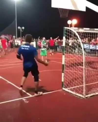 Guy celebrated too early