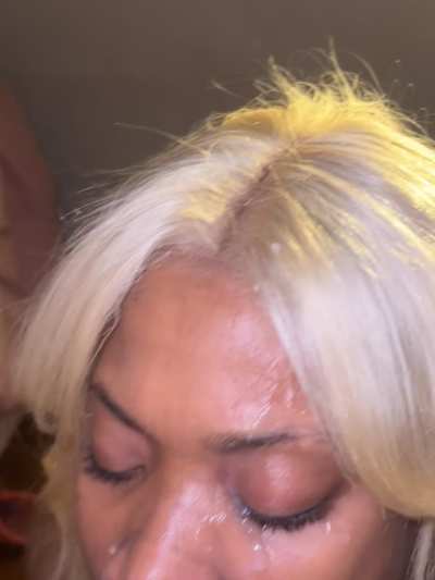 Painted her face pretty good