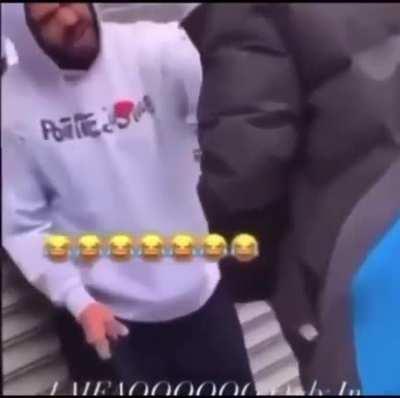 Nigga kept mushing his face into the gate