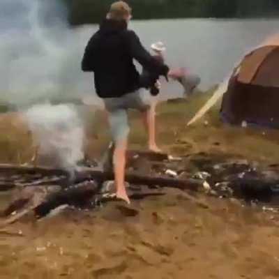 Playing golf with fire