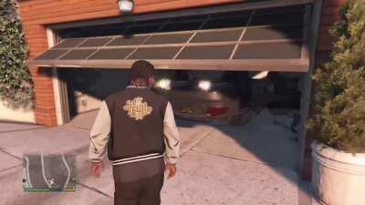 Wanted to take a walk down the memory lane and re-play the gta story mode.. this happened today. Frank accidentally bumps into his guy mike 😂😂