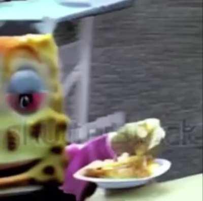 SpongeBob orders a Happy Meal from McDonald’s. A video made by AI