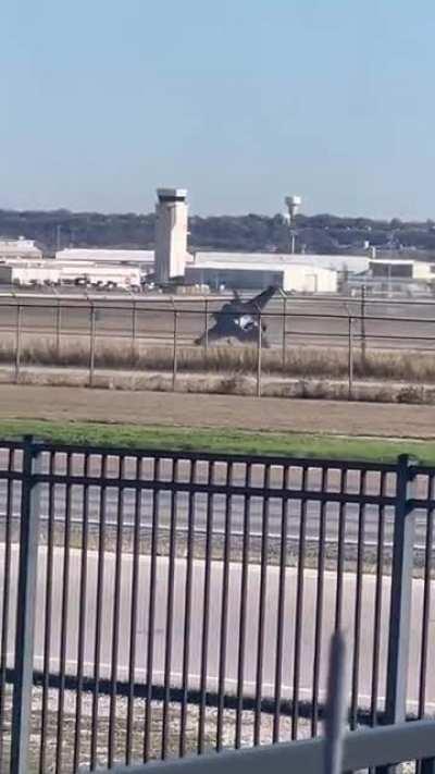 F-35B crash and 0-0 ejection at Fort Worth today