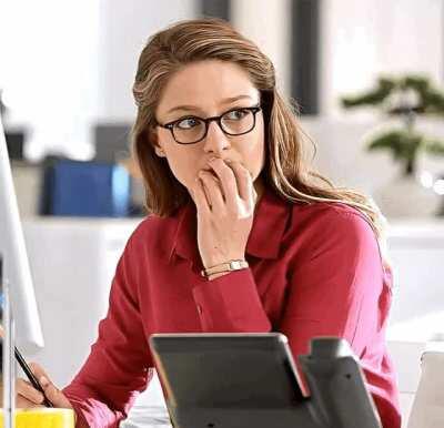 Melissa Benoist when she hears a coworker mention that office cameras caught someone having sex inside after hours...