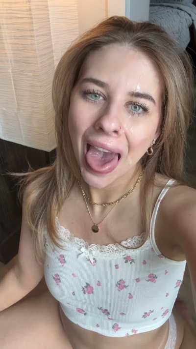 I got a face full but I still managed to swallow too 👅