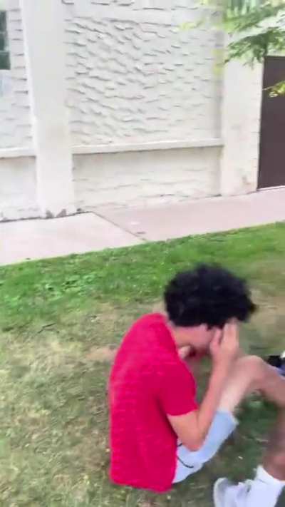 18 v 20 year old gets brutally one sided after the kid sent countless nudes to the man’s gf and bragged