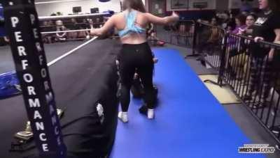 Kenzie Paige gives Rock-c a wedgie