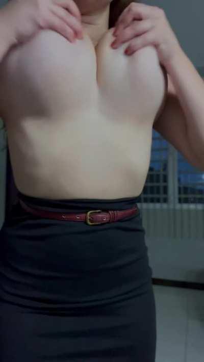 do you wish that your slutty co-worker had boobs as good as mine?