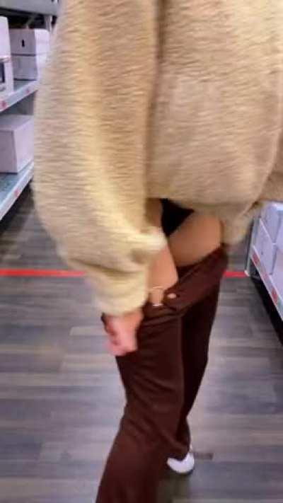 playing truth or dare in the department store