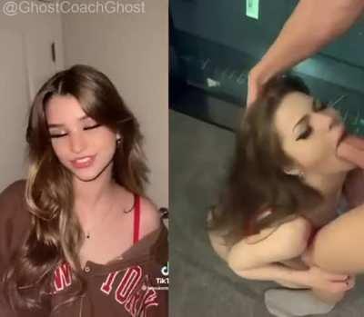 BWC Blowjob Brunette Cock Gagging TikTok Porn GIF by coachandghosts