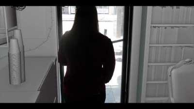 I needed a coffee shop for a recent short film, so I turned my apartment entrance into one!