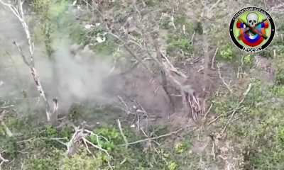 Stormtroopers advancing with drone support and dropping TM-62 anti-tank blast mines to clear UAF bunkers in the Seversk direction