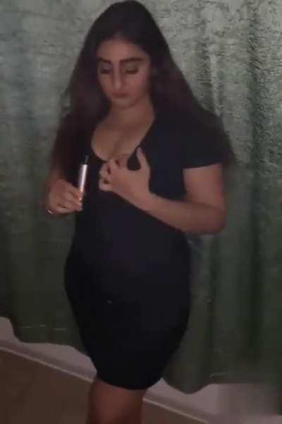 pakistani girl smoking and striptease