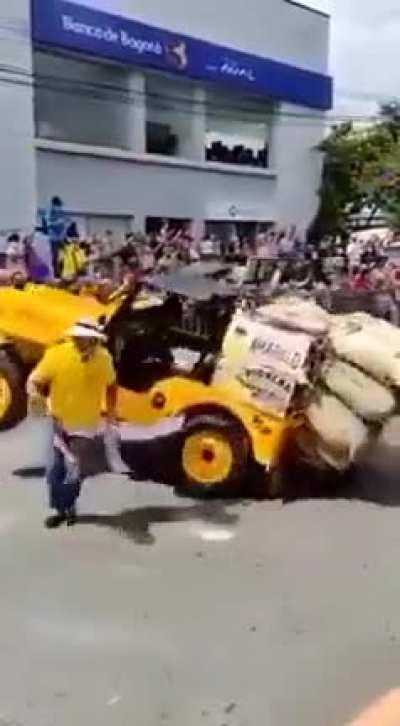 Getting off a spinning vehicle