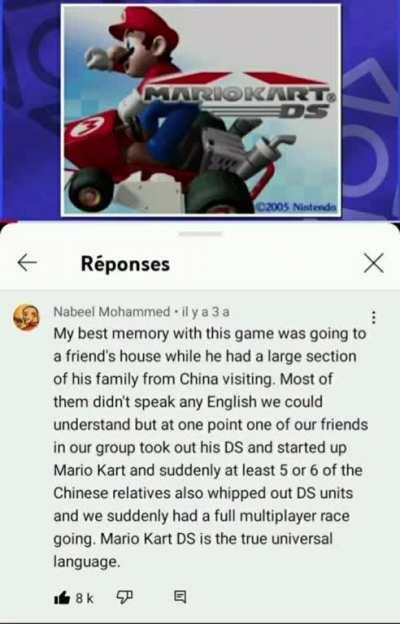 Awesome memory about Mario Kart DS