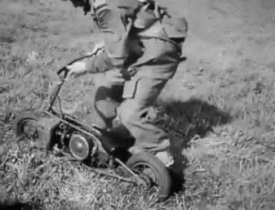 Portable motorbikes used by paratroopers during WW2
