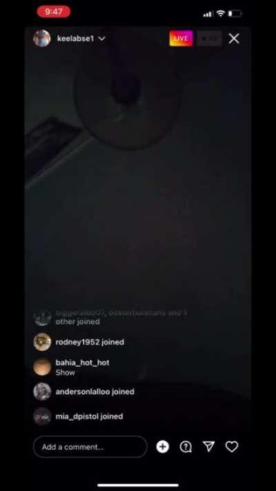 Keela on live getting hit 🙃