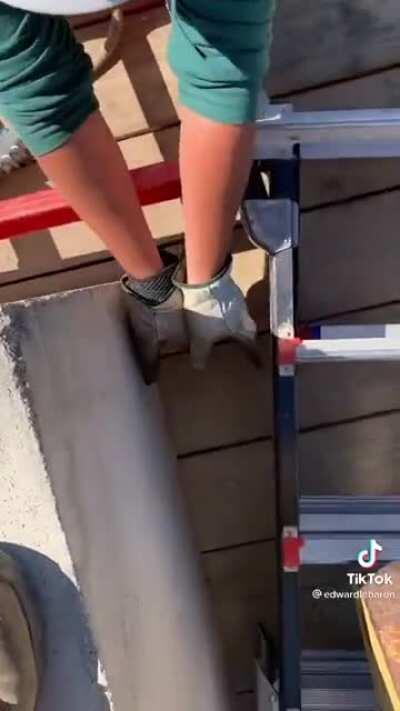 Even on top of a truck and ladders he was still able to keep the rat in frame for almost all of the video!