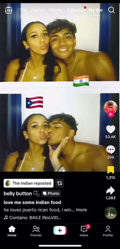 Indian guy and his Puerto Rican girlfriend 🇮🇳 🇵🇷 IMLF